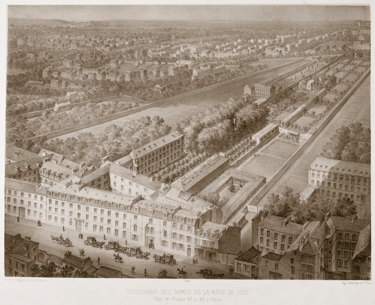 Pensionnat des dames de la mère de Dieu, Paris, 1867 von Unbekannt