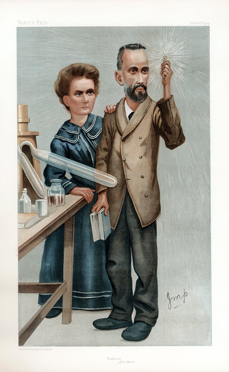 Pierre und Marie Curie, französische Physiker, 1904 von Unbekannt