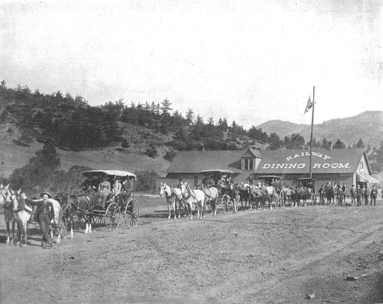 Pikes Peak Mautstraße, Colorado, USA, um 1900 von Unbekannt