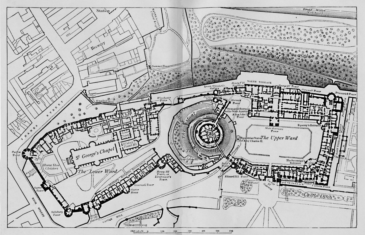 Plan des Schlosses, 1895 von Unbekannt