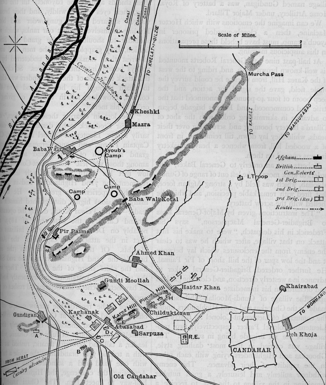 Pläne der Schlacht von Kandahar, 1. September 1880, ca. 1880 von Unbekannt