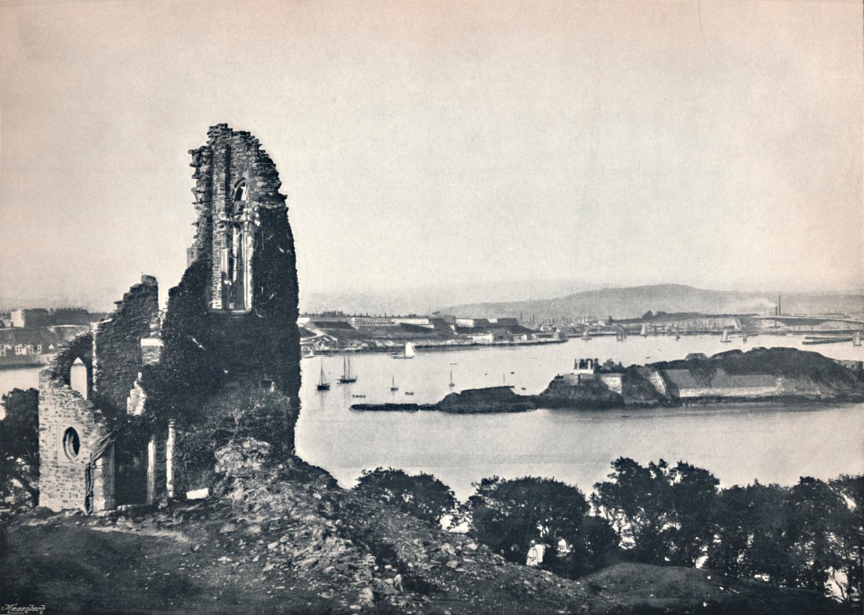 Plymouth - Drakes Island, von Mount Edgcumbe, 1895 von Unbekannt