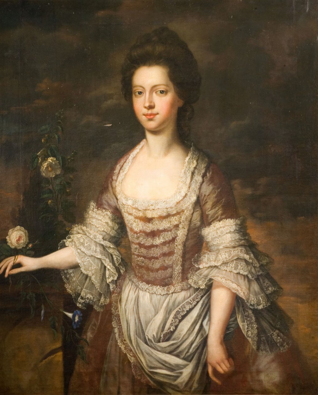 Porträt einer Frau, möglicherweise Anne Clobery, 1740-1760 von Unbekannt