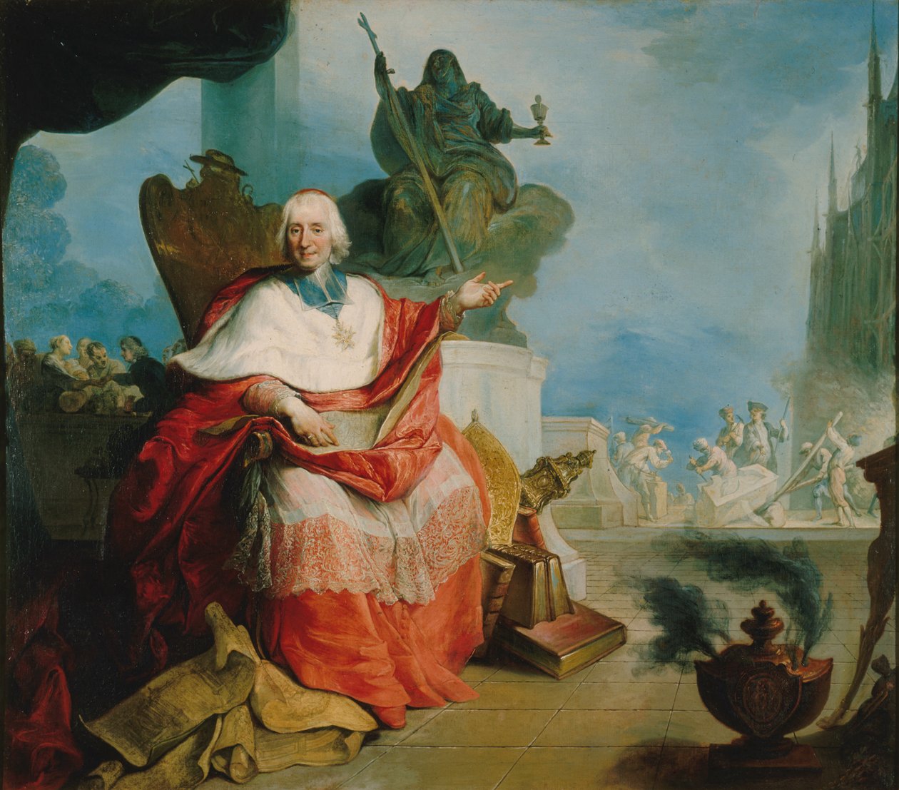 Porträt von Kardinal Louis Antoine de Noailles von Unbekannt