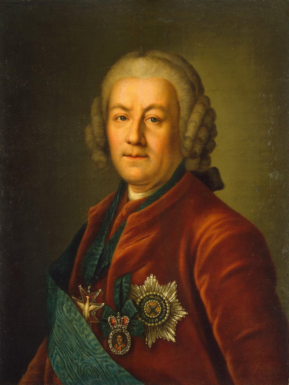 Porträt von Graf Alexey Petrovich Bestuzhev-Ryumin, nach 1757 von Unbekannt