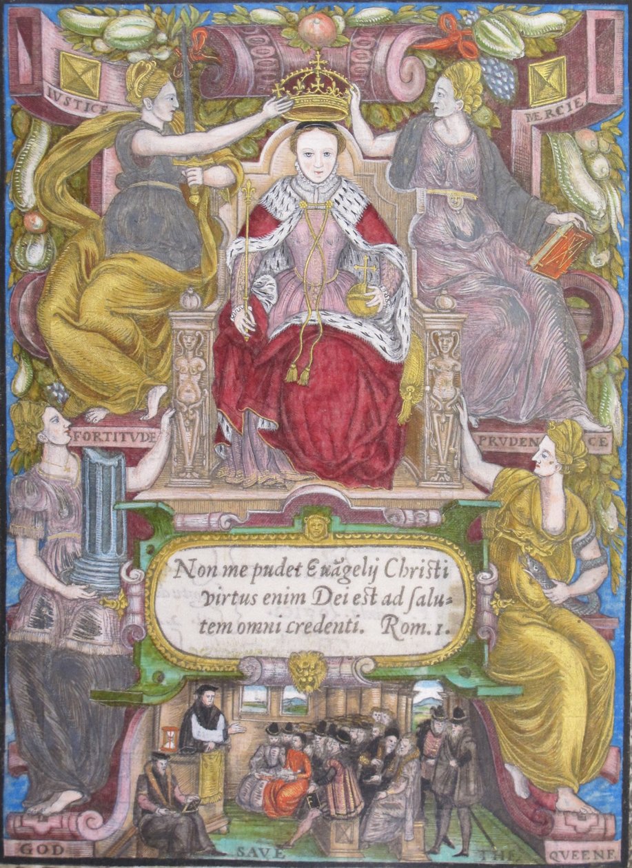 Porträt von Elisabeth I. von England mit Krone, 1572 von Unbekannt