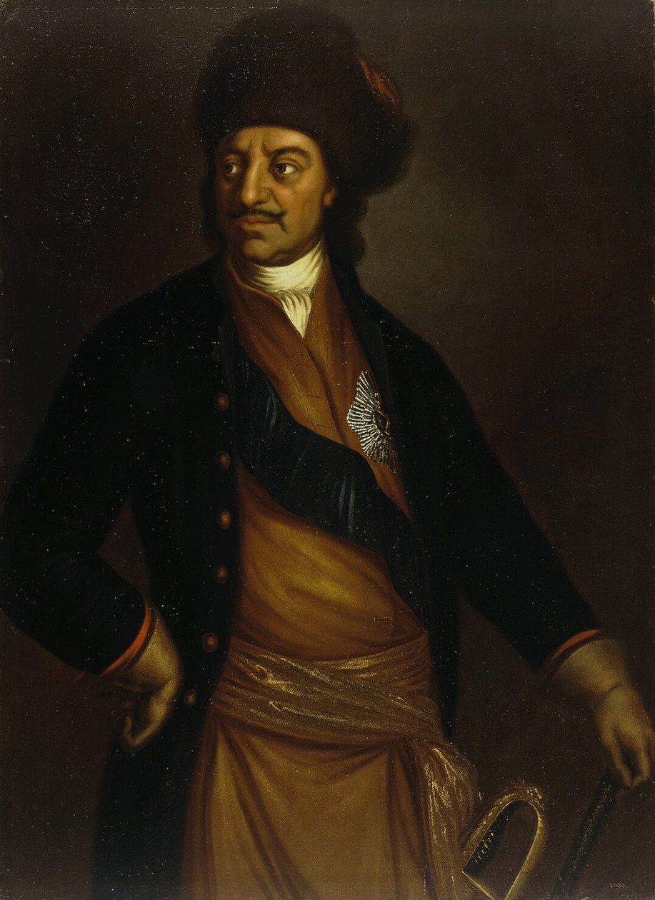 Porträt von Kaiser Peter I. der Große 1672-1725, frühes 18. Jahrhundert von Unbekannt