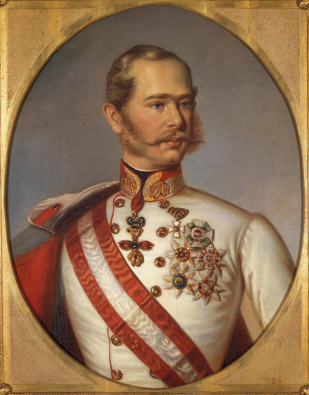 Porträt von Franz Joseph I. von Österreich, ca. 1855 von Unbekannt