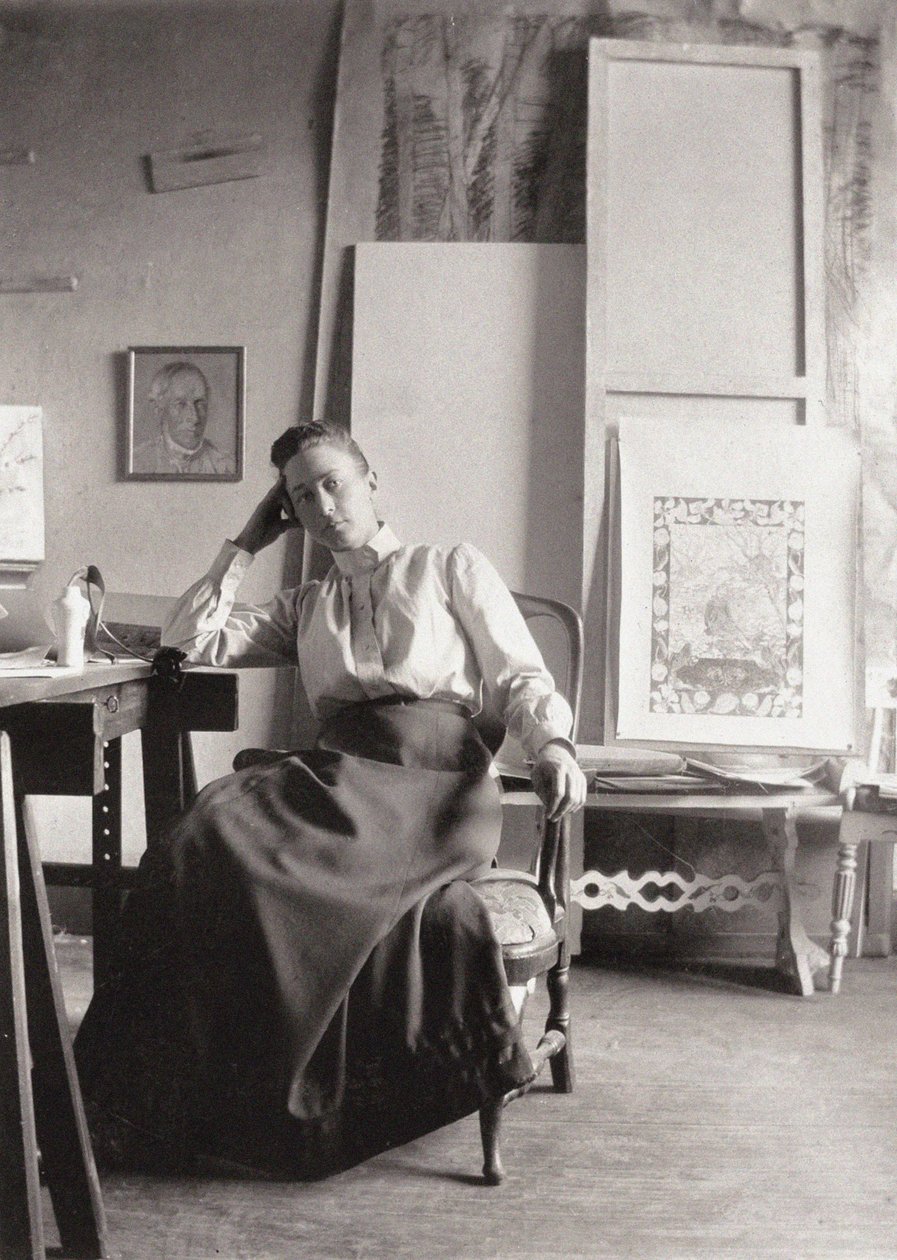Porträt von Hilma af Klingt 1862-1944, ca. 1900 von Unbekannt