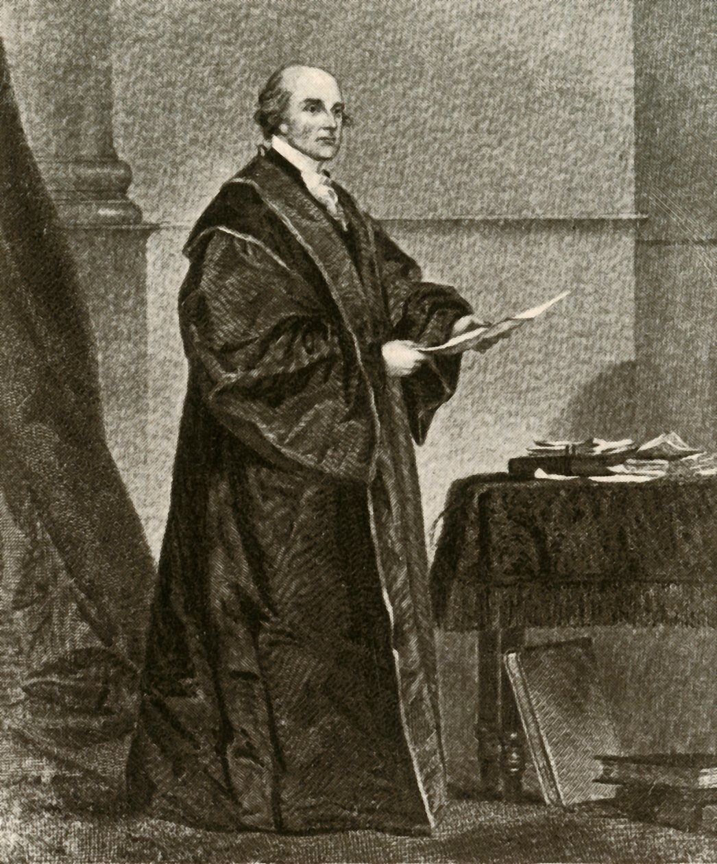 Porträt von John Jay in seiner Robe als erster Oberster Richter der Vereinigten Staaten, um 1780, 1937 von Unbekannt