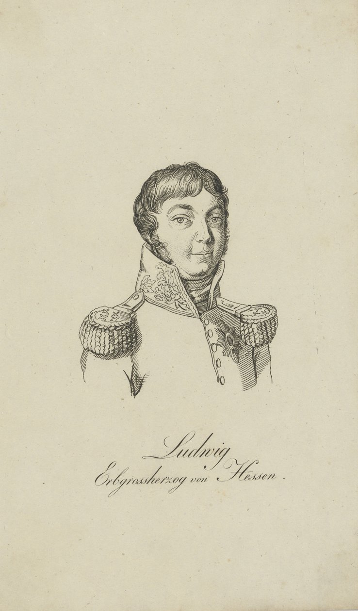 Porträt von Ludwig I., Großherzog von Hessen 1753-1830, 1806 von Unbekannt