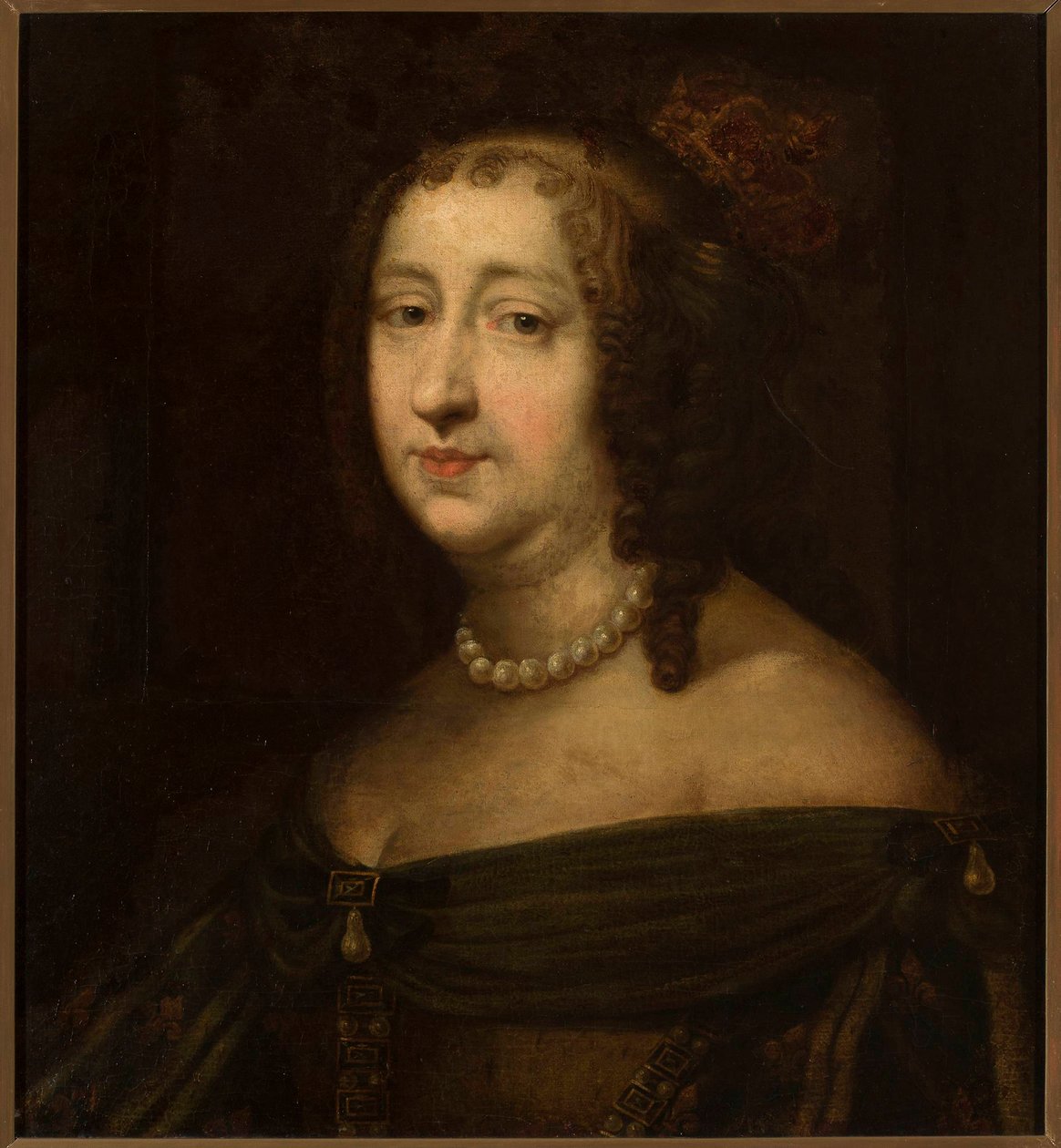 Porträt von Marie Louise Gonzaga, Königin von Polen, Mitte des 17. Jahrhunderts von Unbekannt