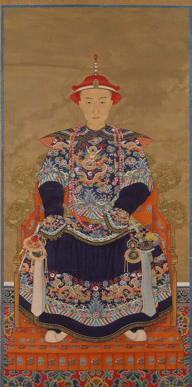 Porträt des Qianlong-Kaisers als junger Mann, 19. Jahrhundert von Unbekannt