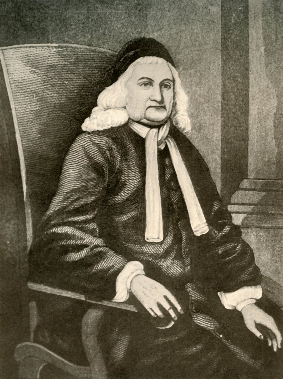 Porträt von Samuel Sewall, in Perücke und langem Mantel, um 1700-1720, 1937 von Unbekannt