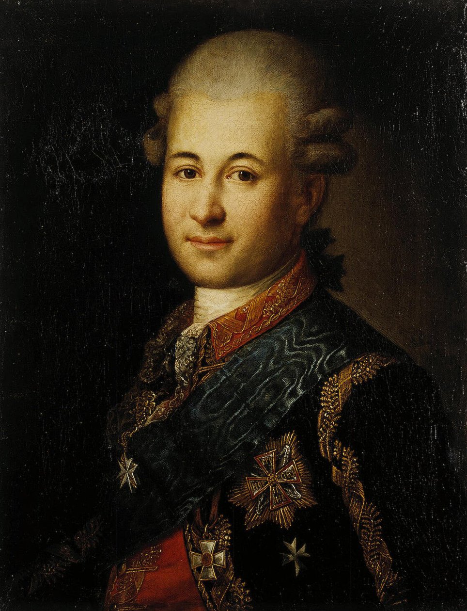 Porträt von Semyon Zorich 1745-1799, Favorit von Katharina der Großen, Spätes 18. Jahrhundert von Unbekannt