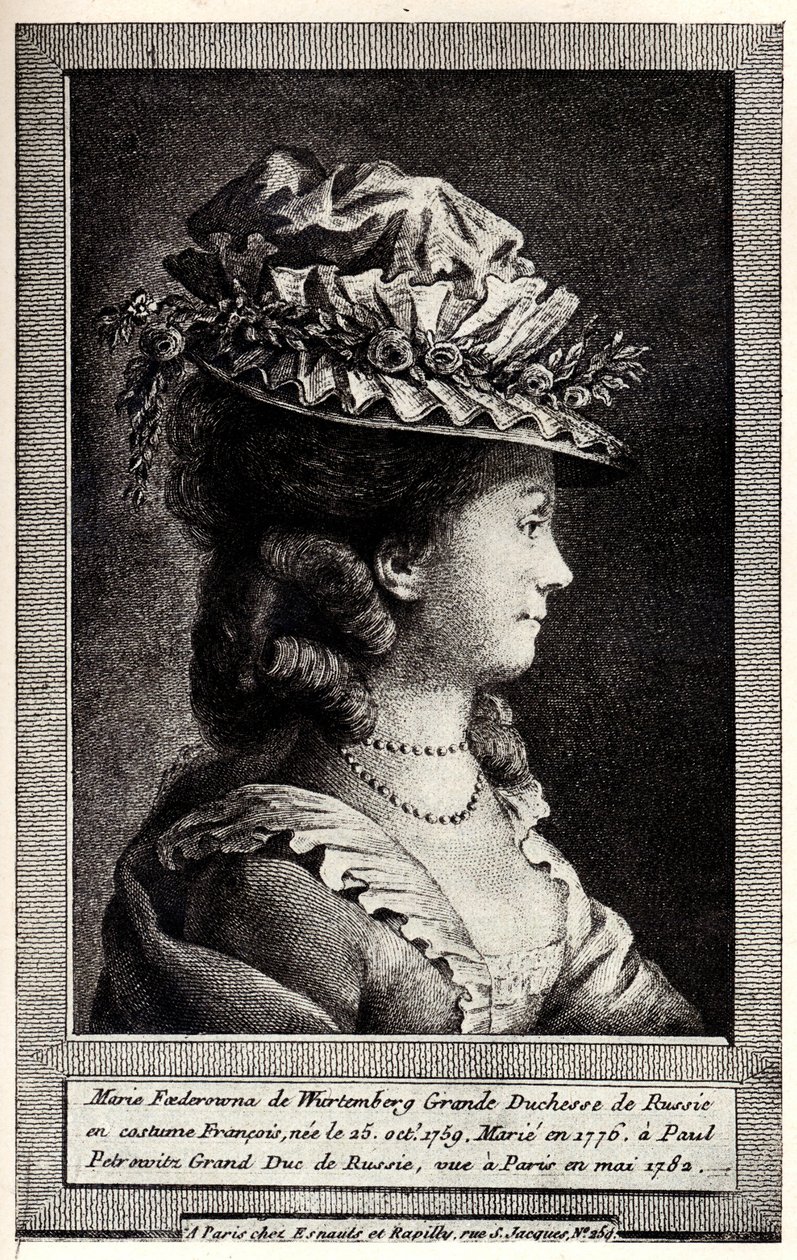 Porträt von Sophie Dorothea von Württemberg, frühes 19. Jahrhundert von Unbekannt