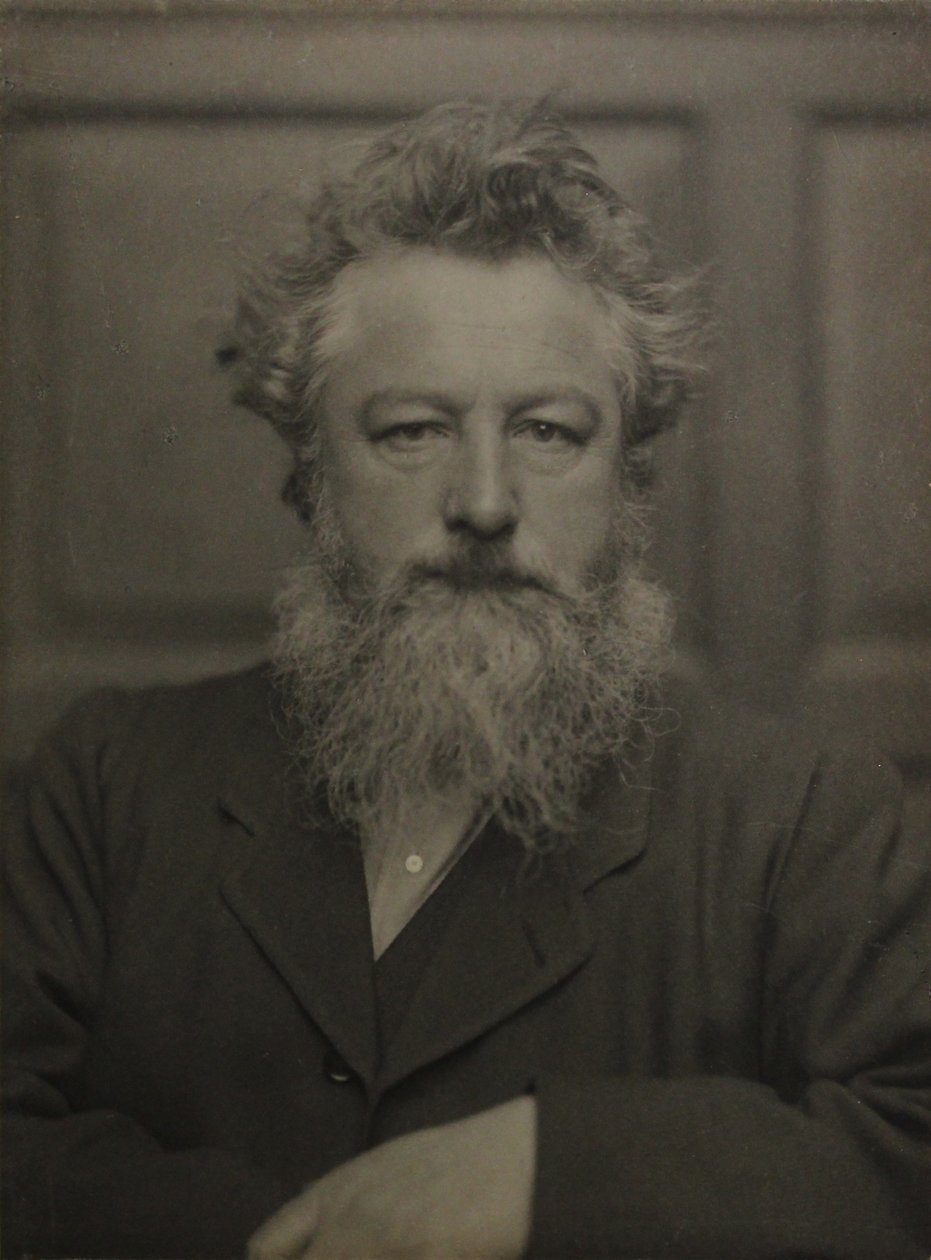 Porträt von William Morris 1834-1896, ca. 1886 von Unbekannt
