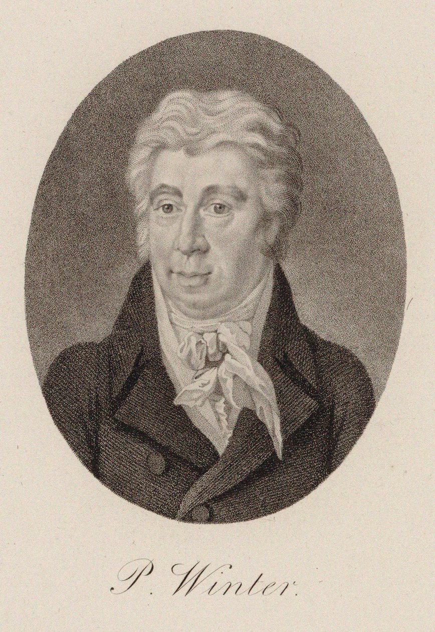 Porträt des Komponisten Peter von Winter 1754-1825, ca. 1825 von Unbekannt