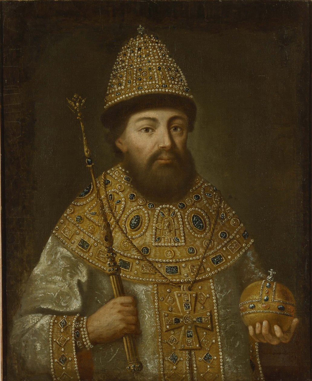 Porträt des Zaren Alexei I. Michailowitsch von Russland 1629-1676, ca. 1675 von Unbekannt