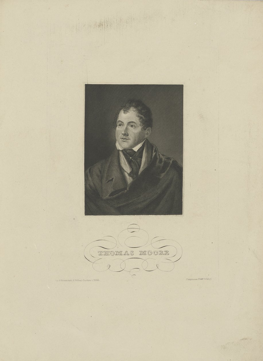 Porträt des Dichters Thomas Moore 1779-1852, 1830er Jahre von Unbekannt