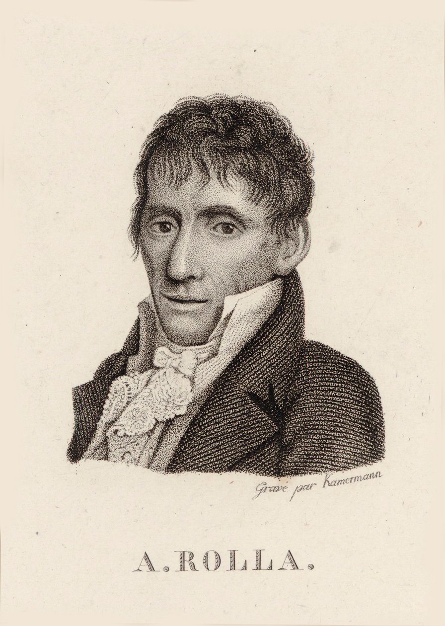 Porträt des Geigers und Komponisten Alessandro Rolla 1757-1841, 1790 von Unbekannt