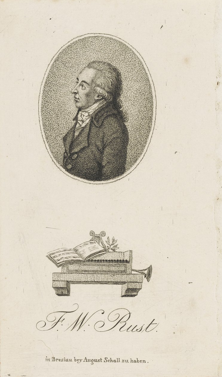 Porträt des Geigers und Komponisten Friedrich Wilhelm Rust 1739-1796, ca. 1800 von Unbekannt