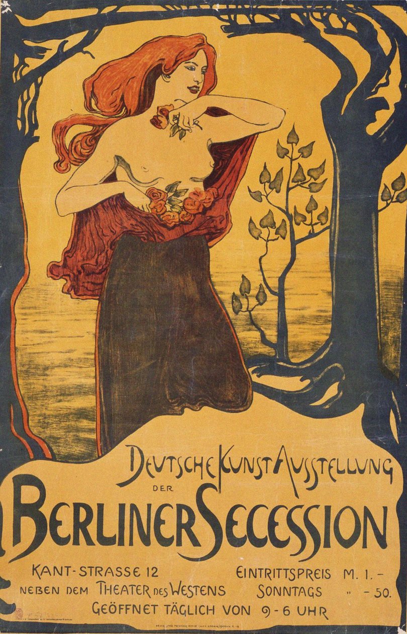 Plakat für die Berliner Secessionsausstellung, ca. 1900 von Unbekannt