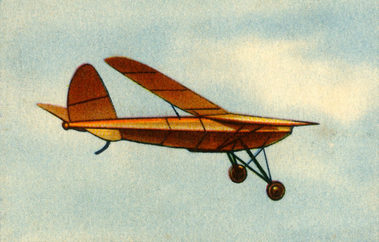 Angetriebenes Modellflugzeug, 1932 von Unbekannt: Kunstdruck