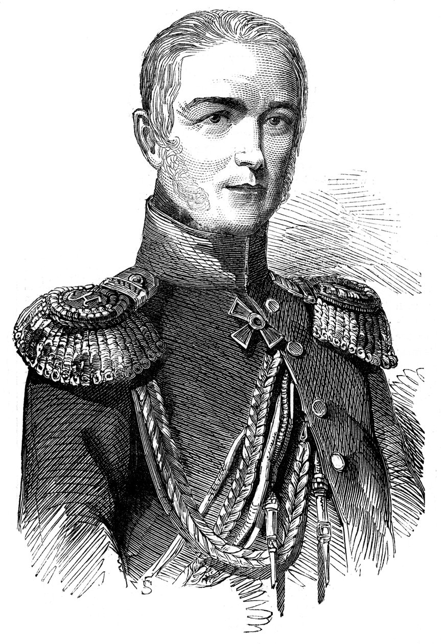 Prinz Woronzow, russischer General der Streitkräfte in Asien, 1853 von Unbekannt