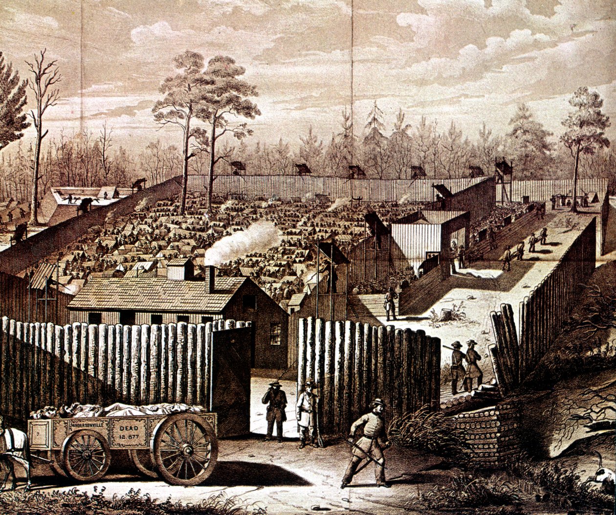 Gefängnislager in Andersonville, Georgia, Amerikanischer Bürgerkrieg, 1861-1865 von Unbekannt