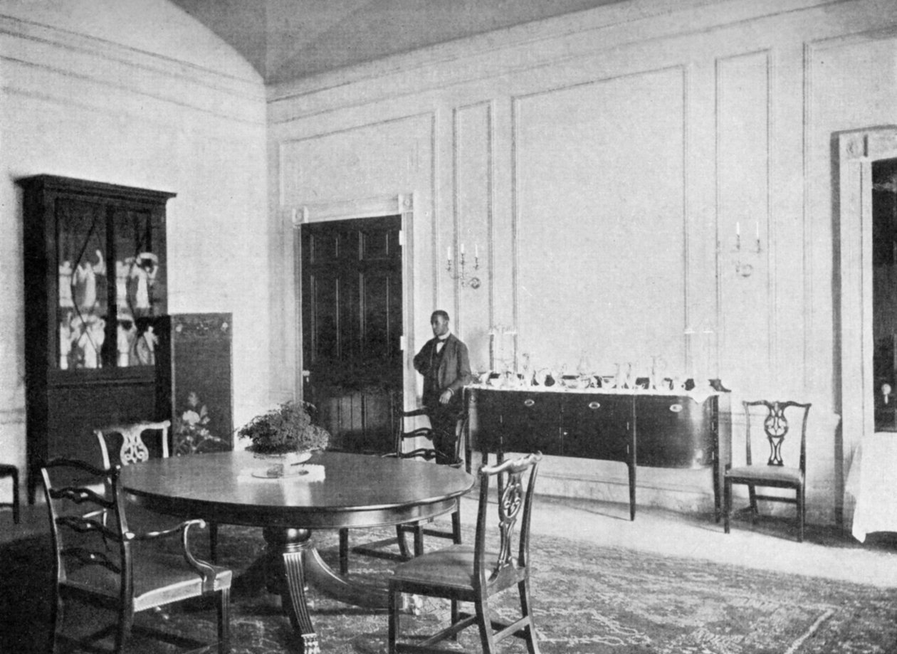 Privates Speisezimmer im Weißen Haus, Washington DC, USA von Unbekannt