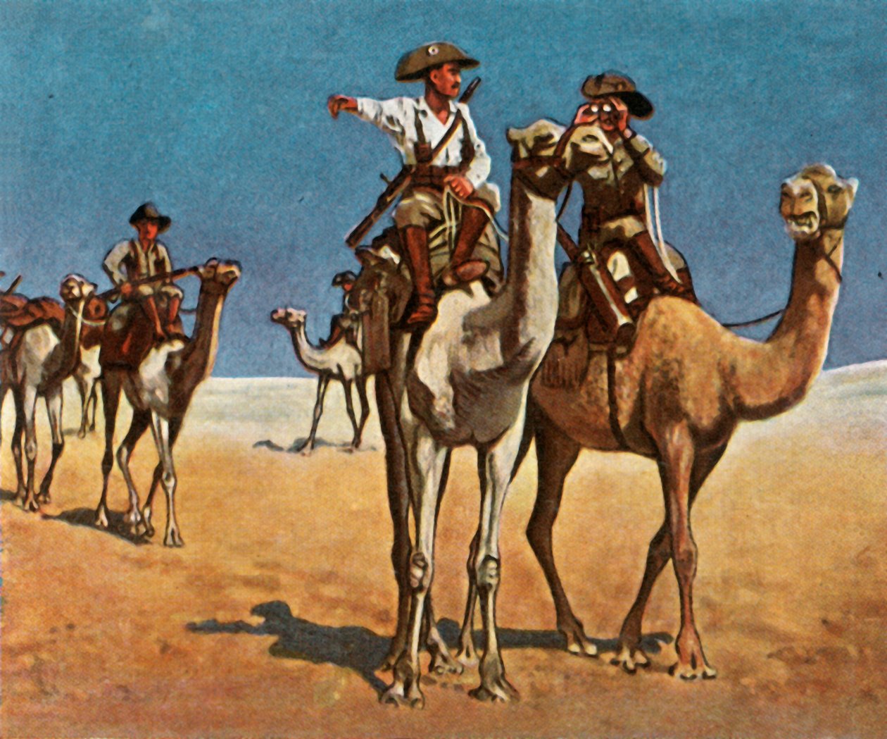Verfolgung der Simon-Kupfer-Hottentotten in der Kalahari-Wüste, 16. März 1908 von Unbekannt