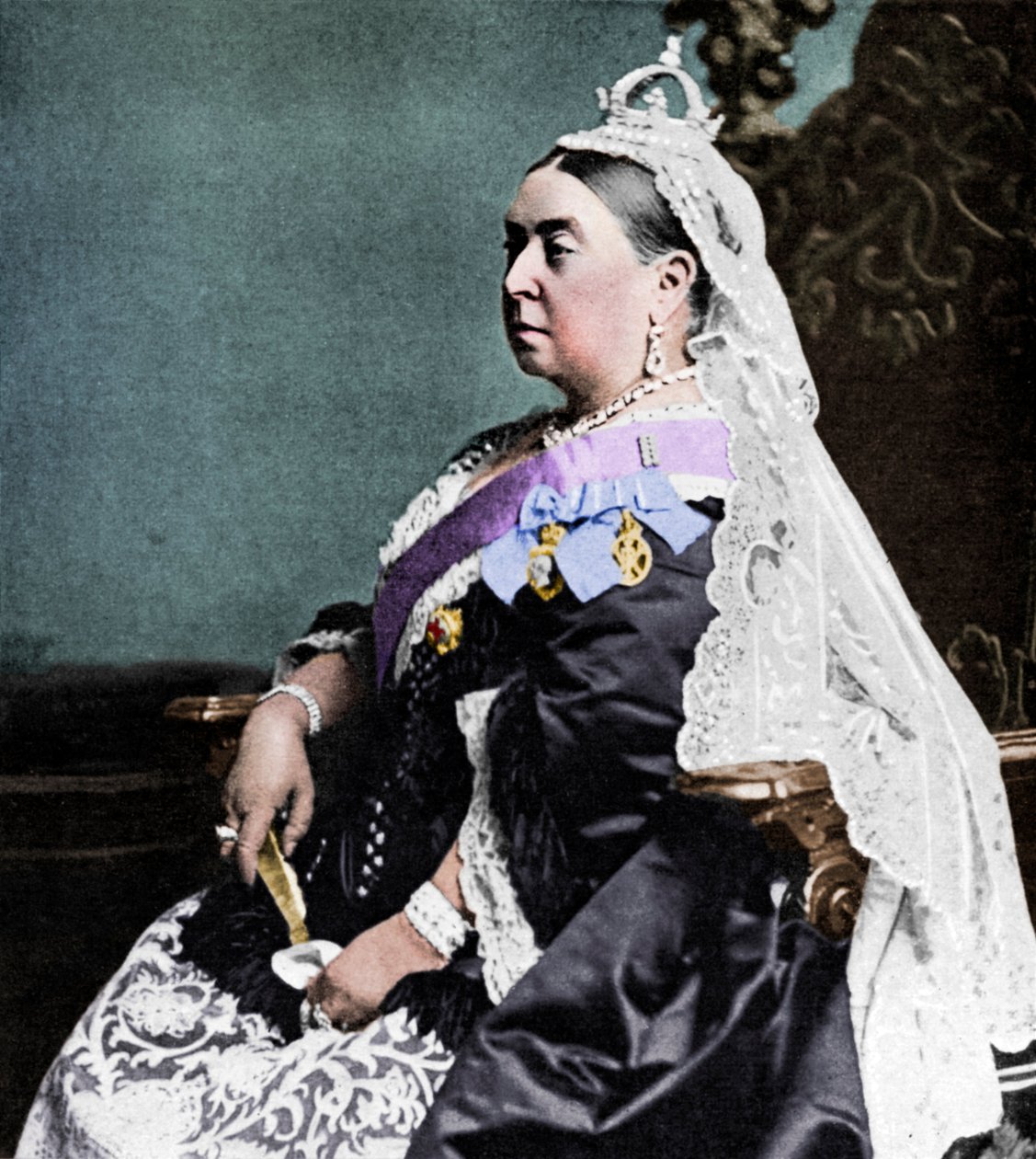 Königin Victoria in zeremoniellen Roben bei ihrem Goldenen Jubiläum, 1887 1951 von Unbekannt