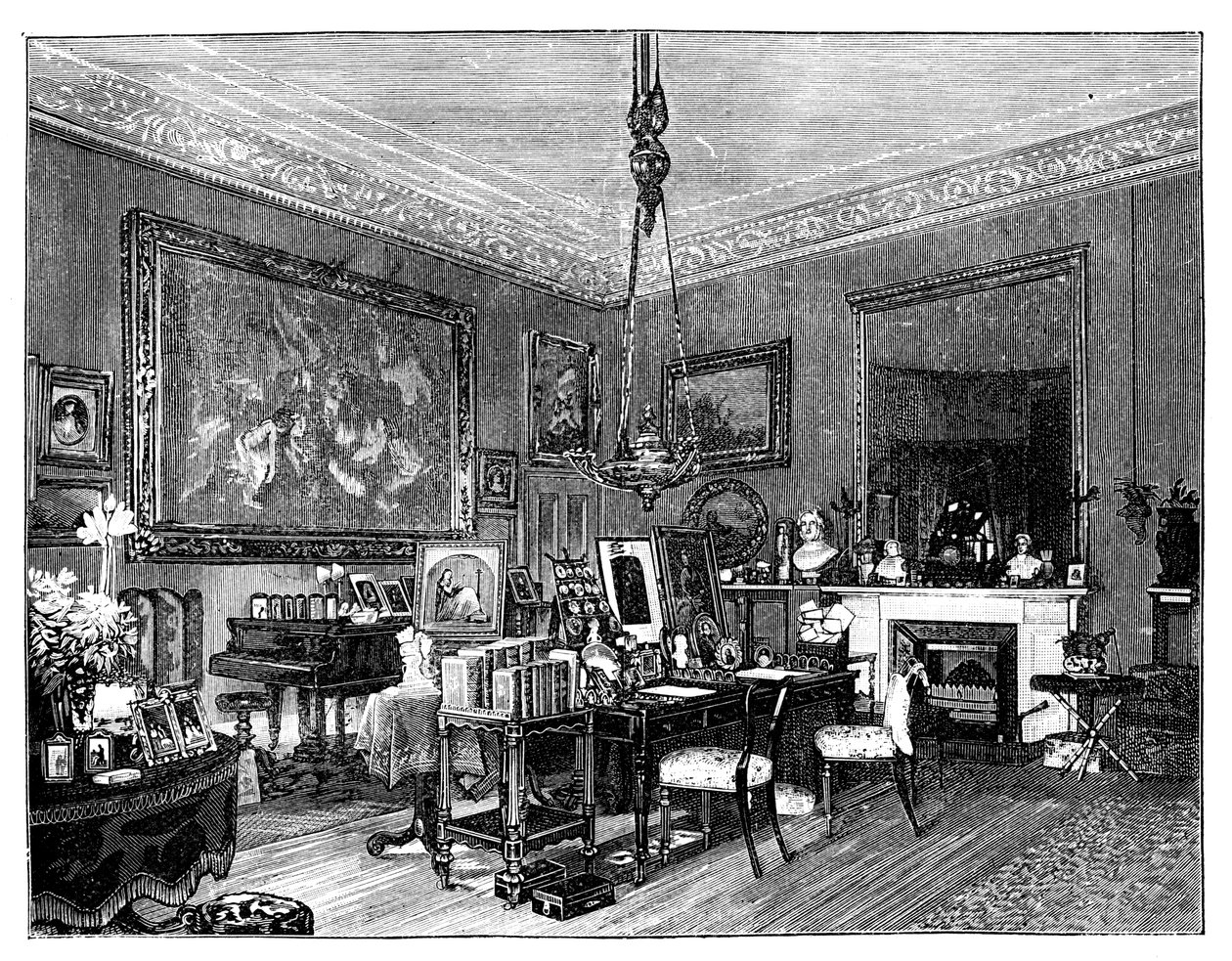 Privates Wohnzimmer von Königin Victoria, Osborne House, Isle of Wight von Unbekannt