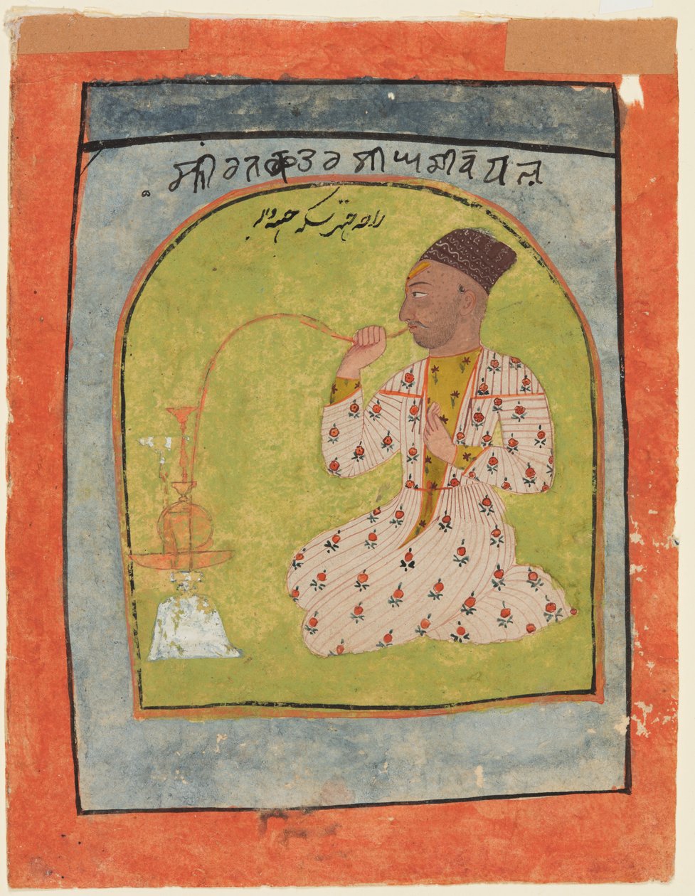 Raja Chattar Singh raucht, ca. 1680 von Unbekannt