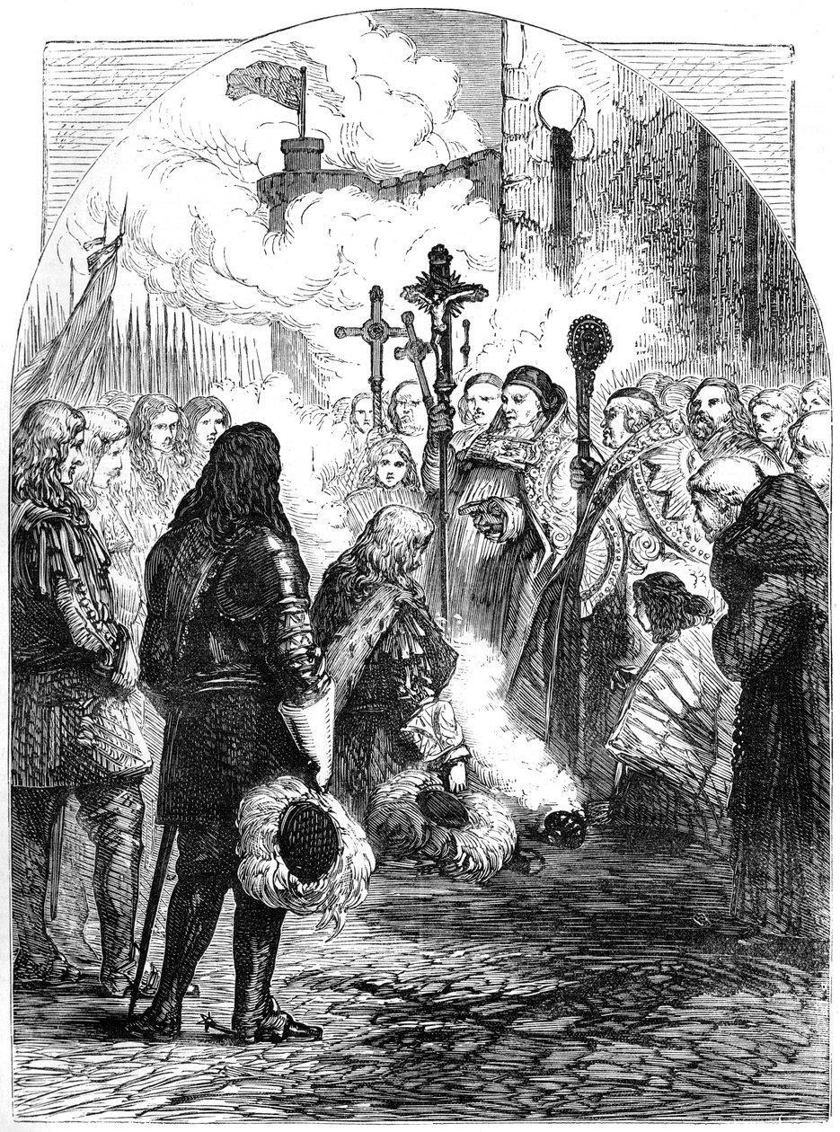 Empfang von James II. in Dublin, um 1689 von Unbekannt