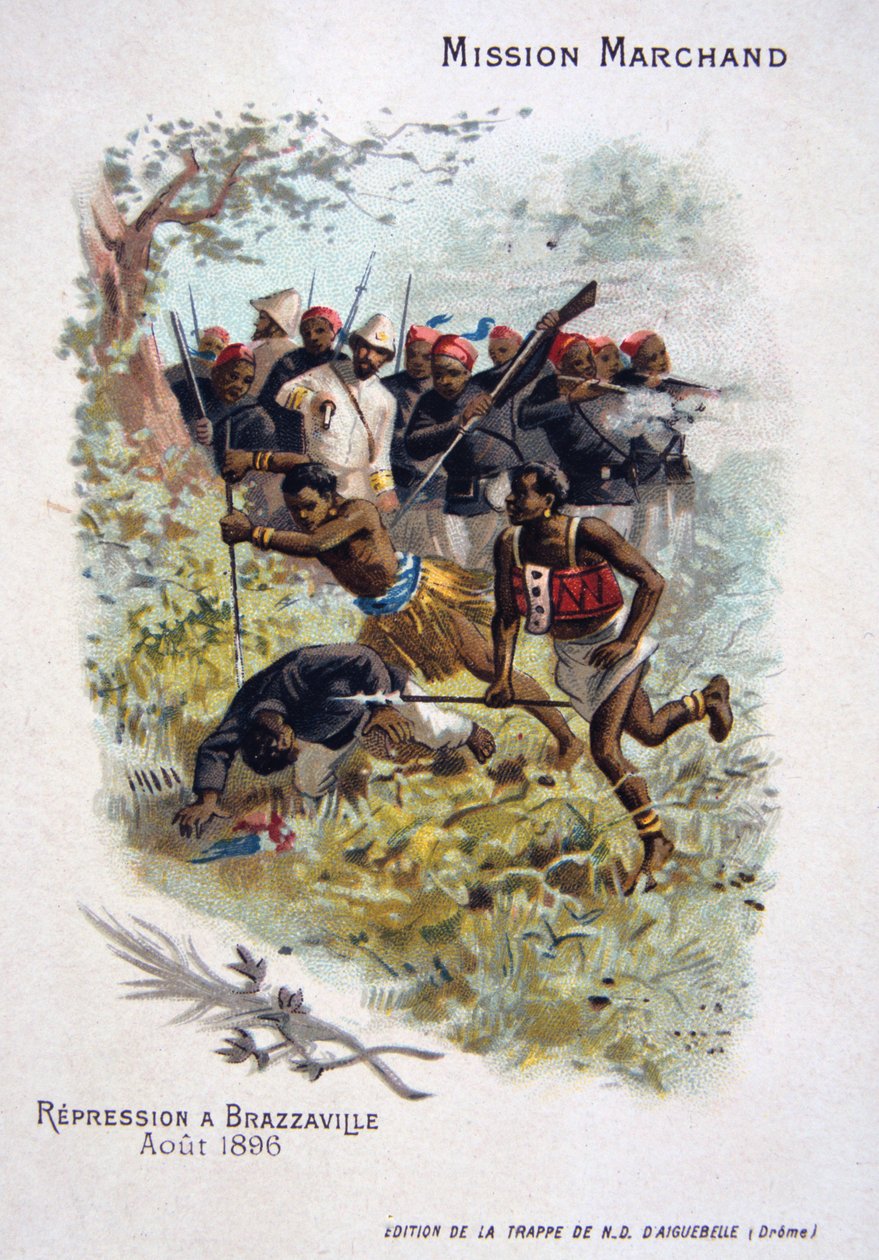 Unterdrückung in Brazzaville, August 1896 von Unbekannt