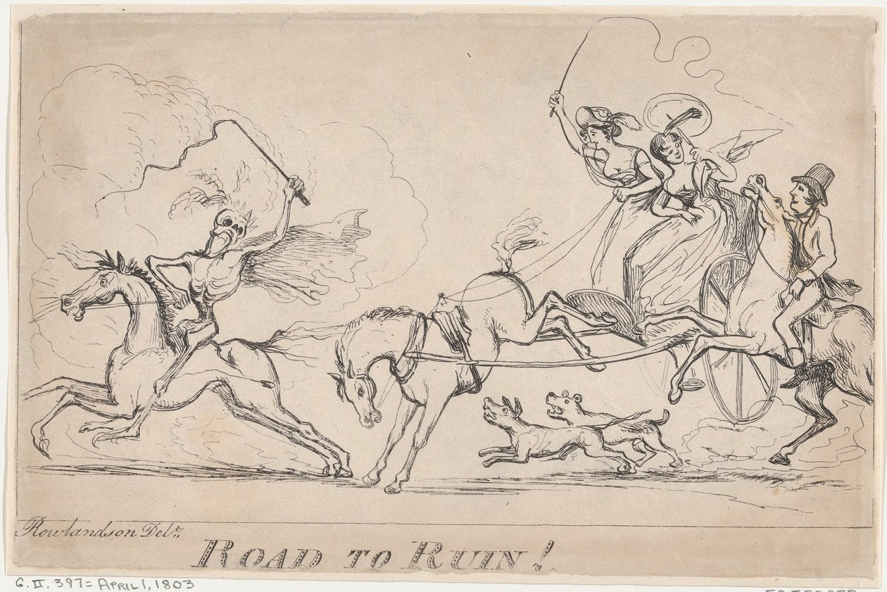Straße zum Ruin!, 1. April 1803 von Unbekannt