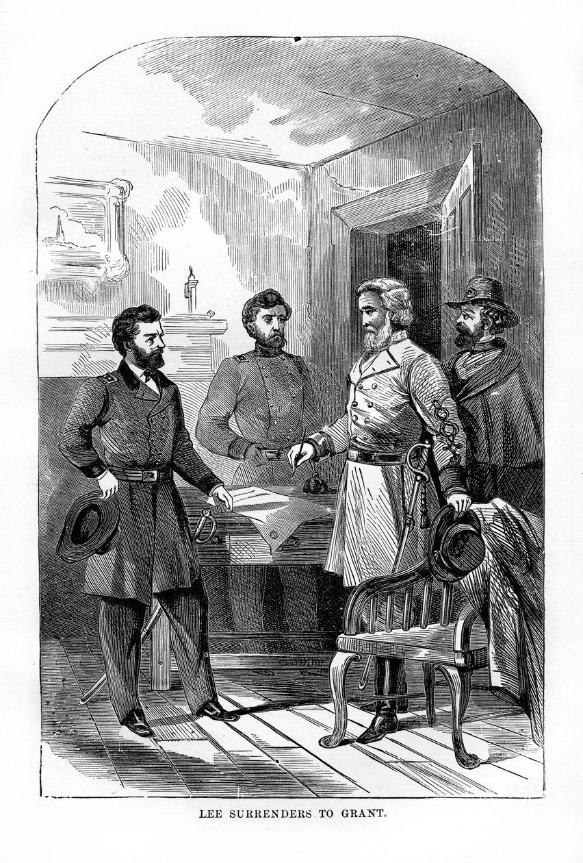 Robert E. Lee kapituliert vor Ulysses S. Grant, 9. April 1865 von Unbekannt