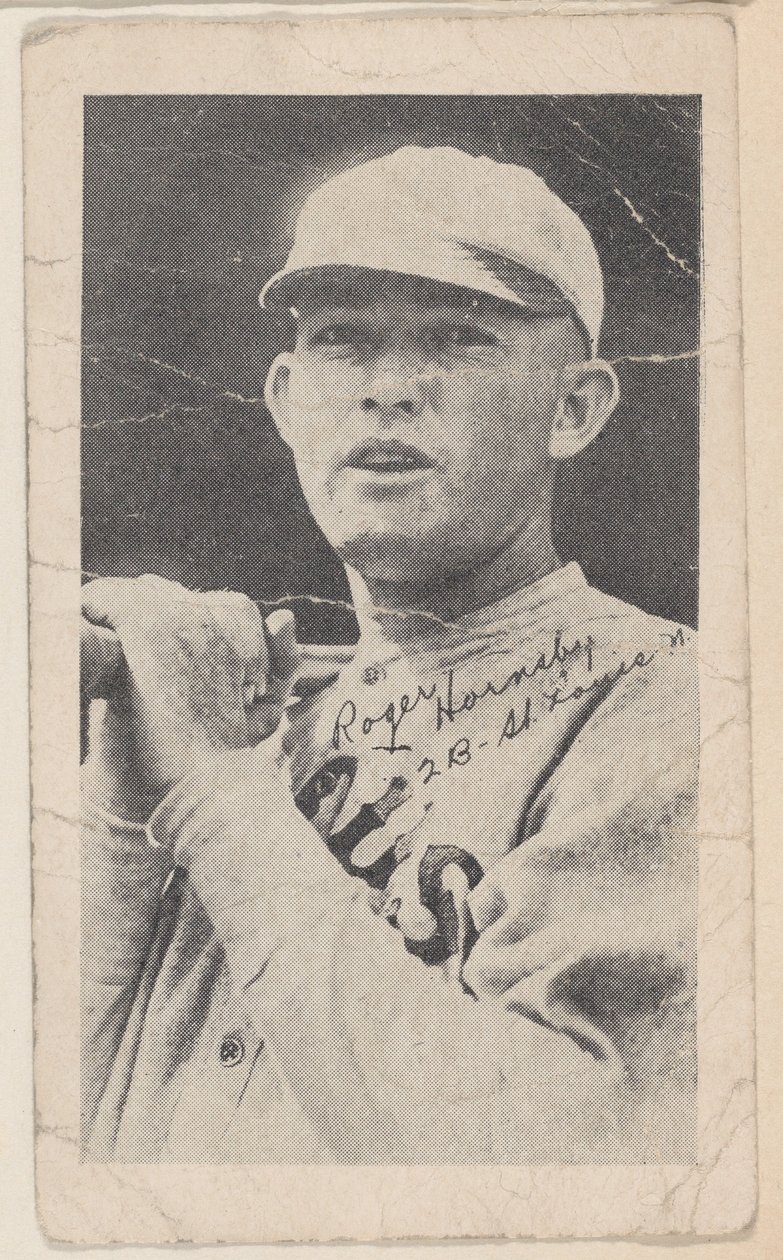 Rogers Hornsby, 2 B - St. Louis N., aus Baseball-Streifen-Karten W575-2, ca. 1921-22 von Unbekannt
