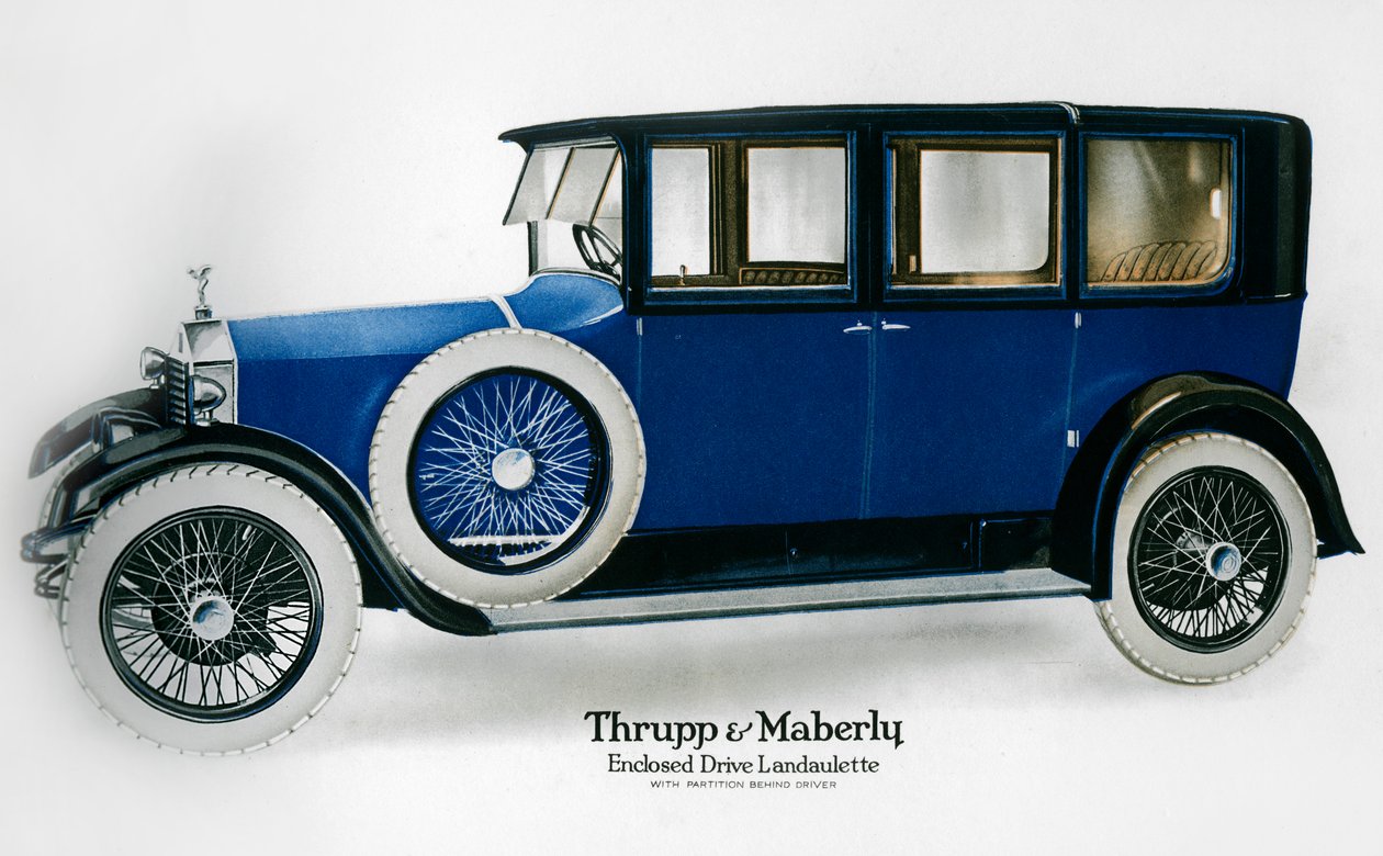 Rolls-Royce Landaulette mit Trennwand hinter dem Fahrer, ca. 1910-1929 von Unbekannt