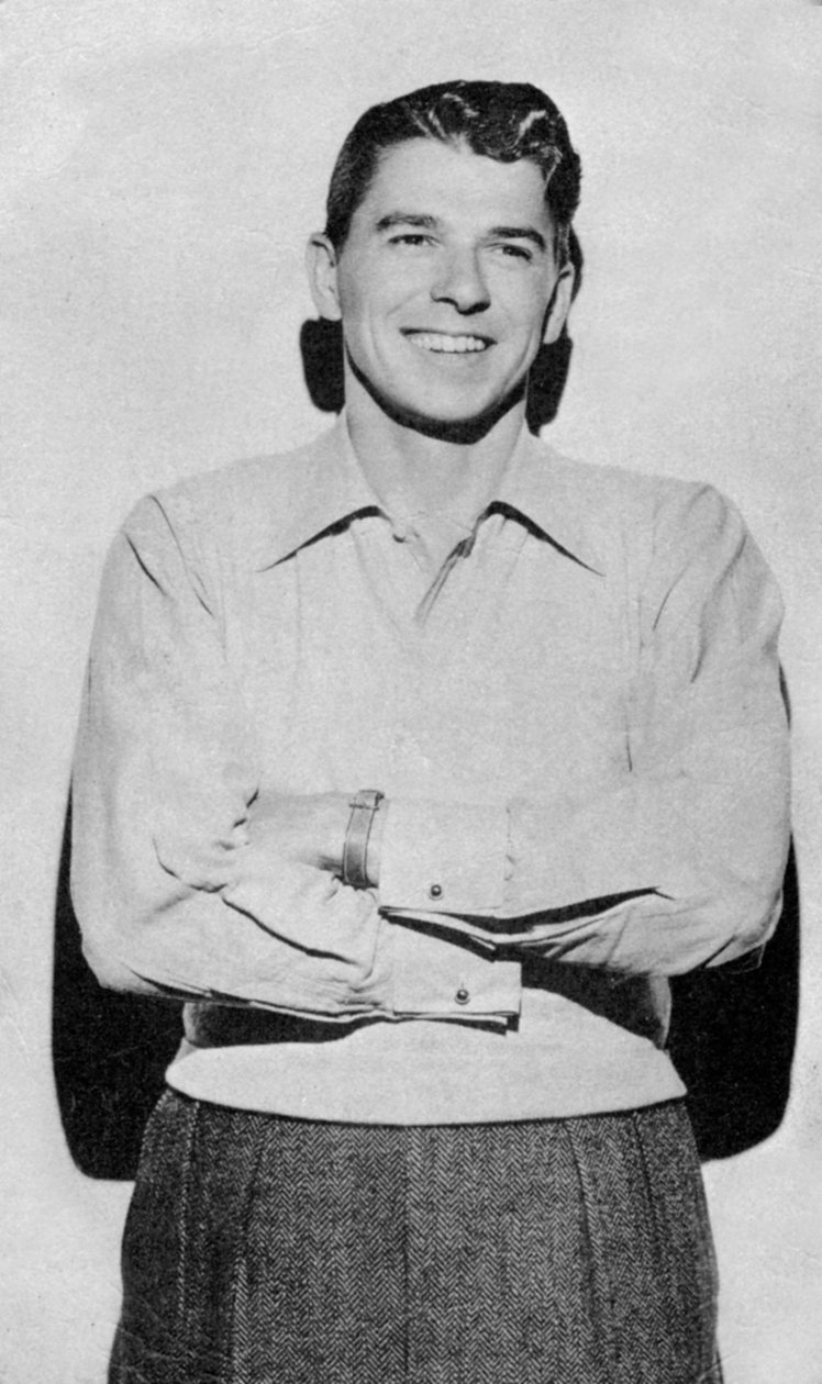Ronald Reagan, amerikanischer Schauspieler, Filmstar und Politiker, 20. Jahrhundert von Unbekannt