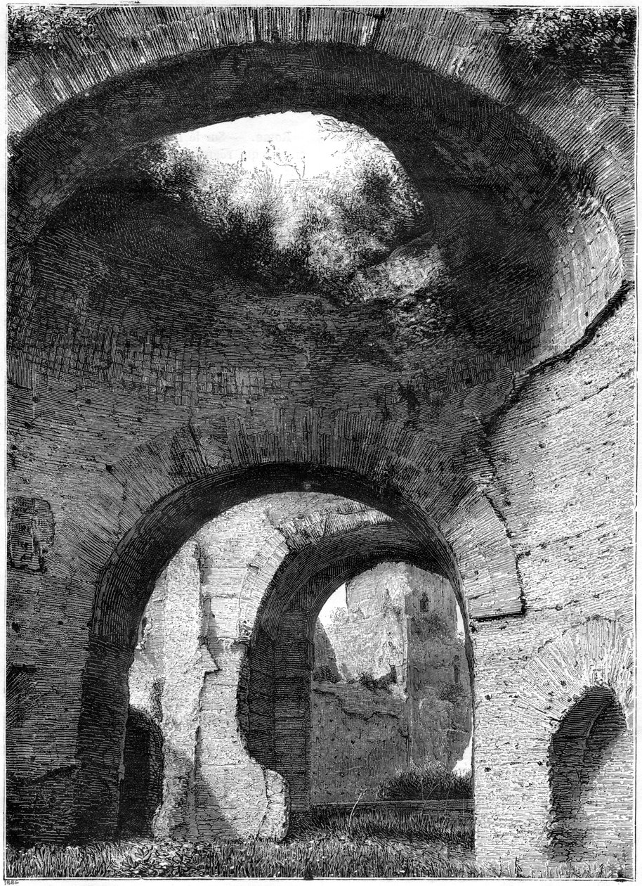 Ruinen der Thermen des Caracalla, Rom, 1886 von Unbekannt