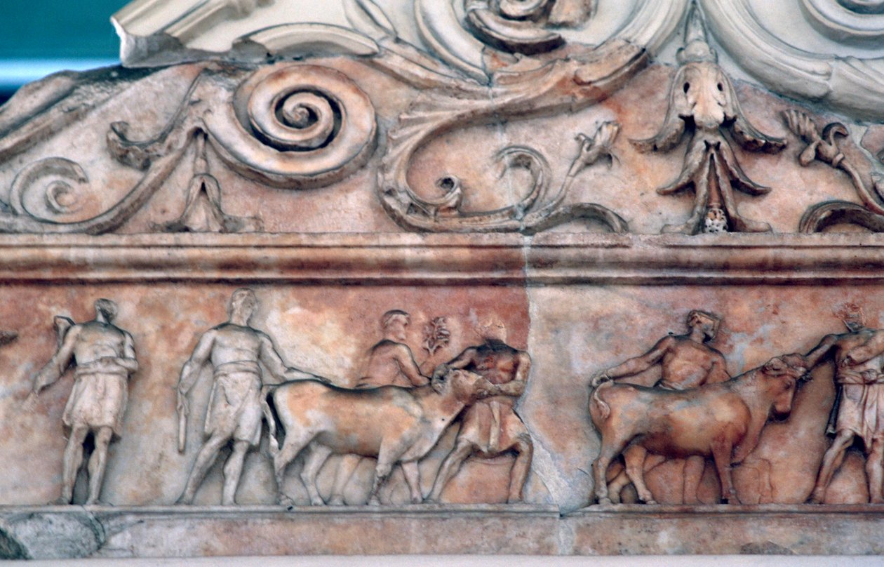 Opferszene auf der Ara Pacis, Rom von Unbekannt