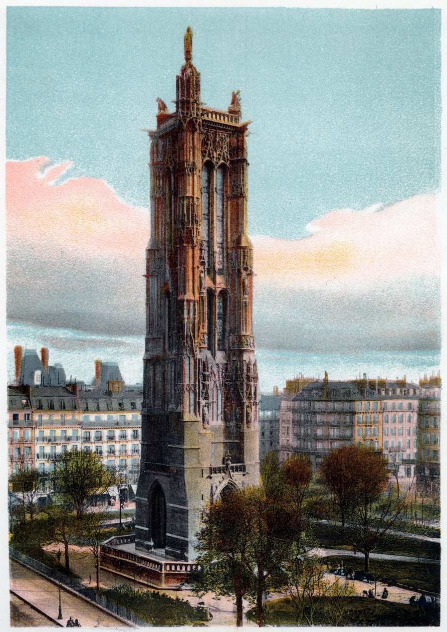 Saint-Jacques-Turm, Paris, um 1900 von Unbekannt