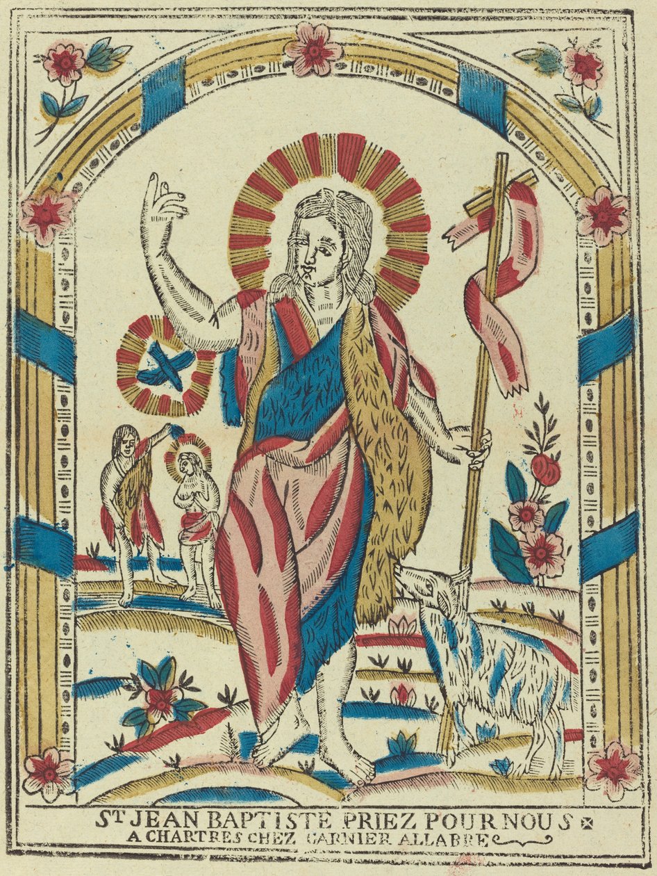 Heiliger Johannes der Täufer, bete für uns, ca. 1820 von Unbekannt