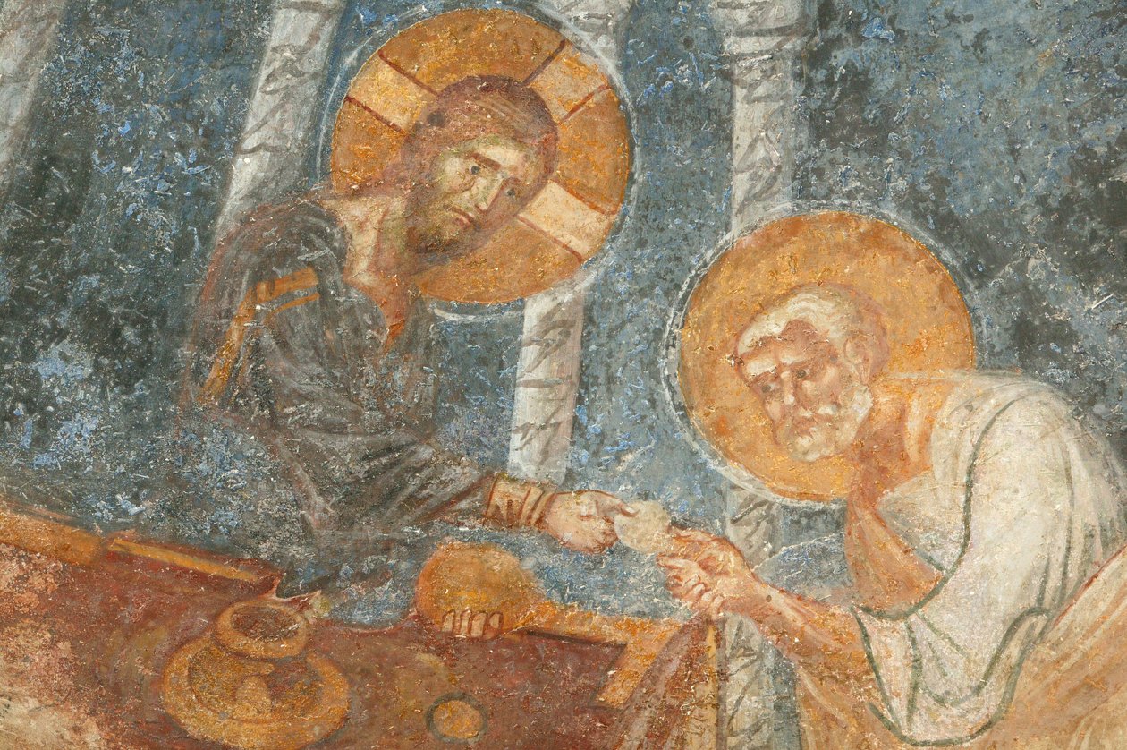 St.-Nikolaus-Kirche Fresko: Jesus mit Apostel, Myra, Türkei von Unbekannt