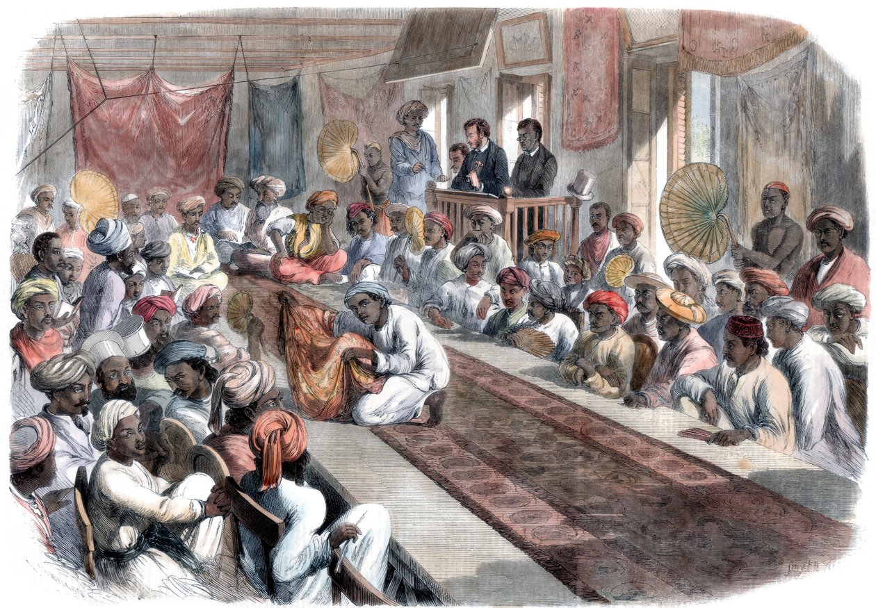 Verkauf in Kalkutta von wertvollen Regierungsgeschenken und Lucknow-Juwelen, 1860 von Unbekannt