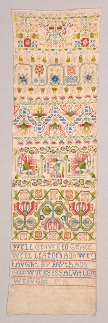 Stickmustertuch, 1600er Jahre von Unbekannt