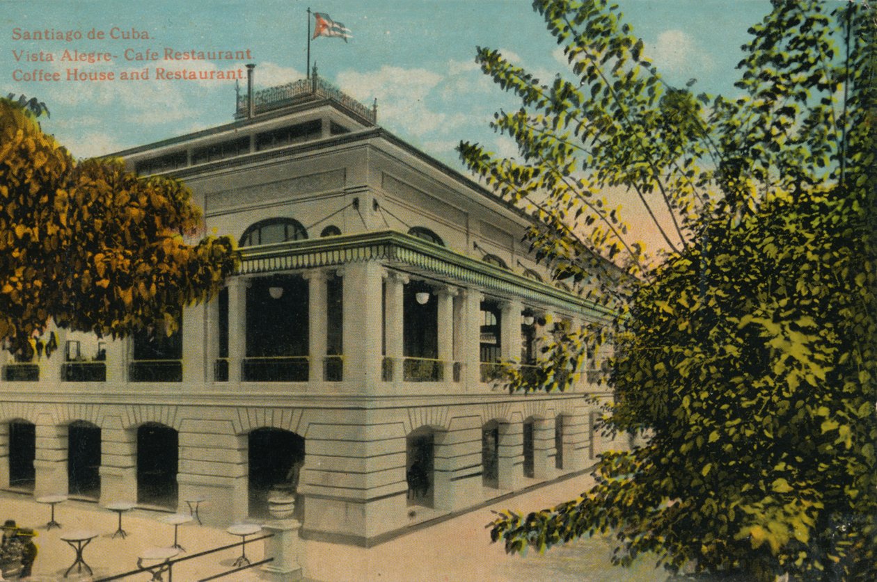 Santiago de Cuba. Vista Alegre - Café Restaurant. Kaffeehaus und Restaurant, um 1910 von Unbekannt